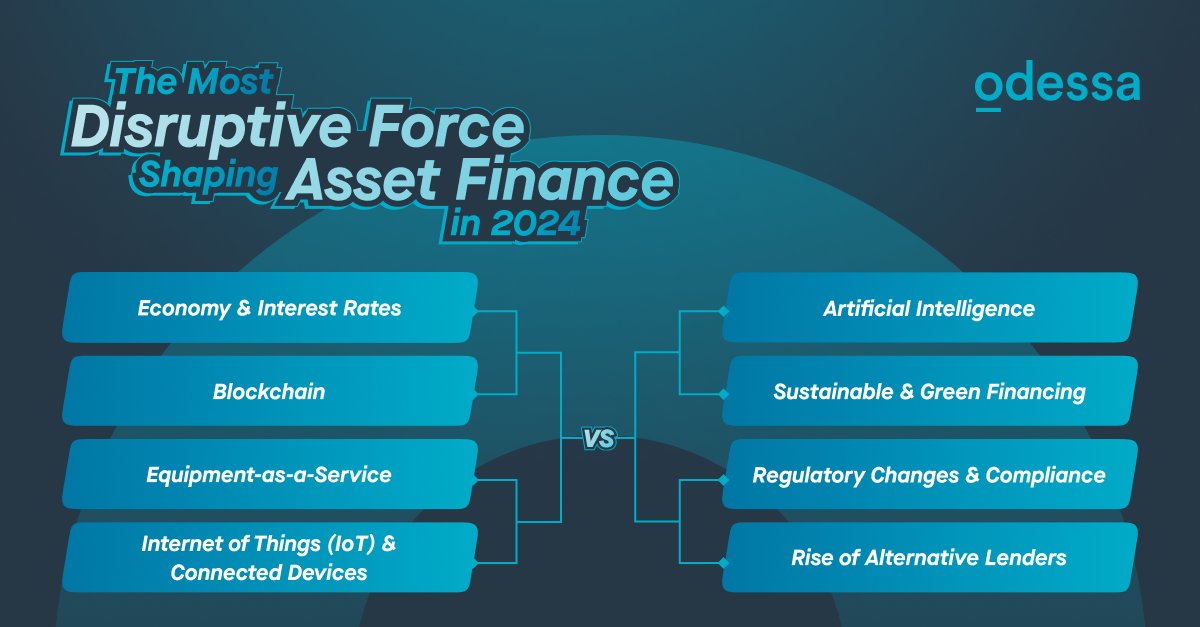March Madness: Asset Finance style 🏀🗑️😎We're letting YOU choose what you think will be the most disruptive force of Asset Finance will be each Monday. Cast your vote on our IG Stories: instagram.com/stories/odessa…

#AssetFinance #MarchMadness
