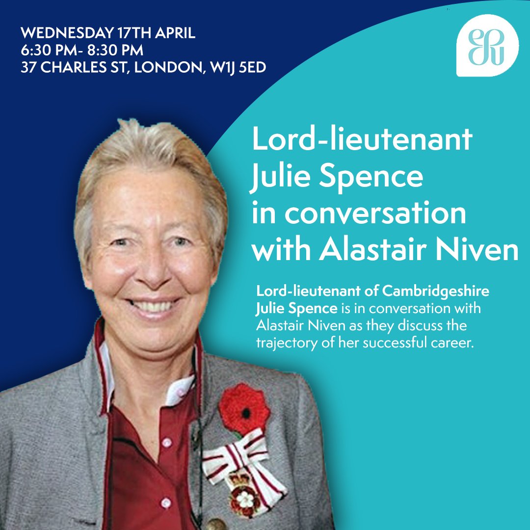 Exciting news! Join our ESU Conversation with Julie Spence, Cambridgeshire's Lord-lieutenant. Explore British monarchy and Julie's remarkable four-decade career. Don't miss out on this exclusive event at Dartmouth House! Get tickets while they last: e-su.org/4a3mrM5