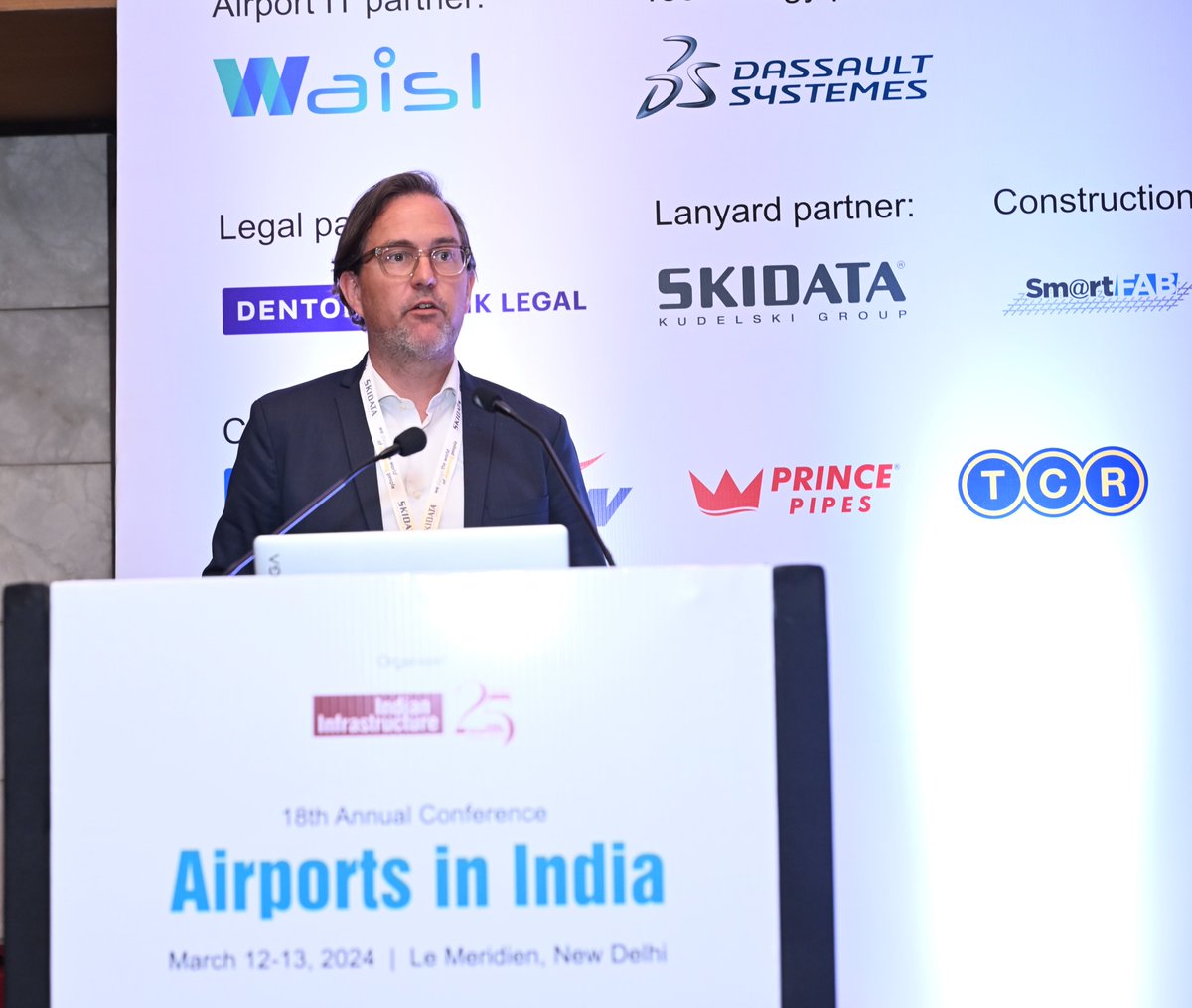 Nicolas Schenk, Chief Development Officer,@NIAirport at our 18th annual conference on Airports in India.

We thank him for bringing into focus the 'Noida International Airport Perspective'.

#airports #airportsindia #aeroinfrastructure #airportsector