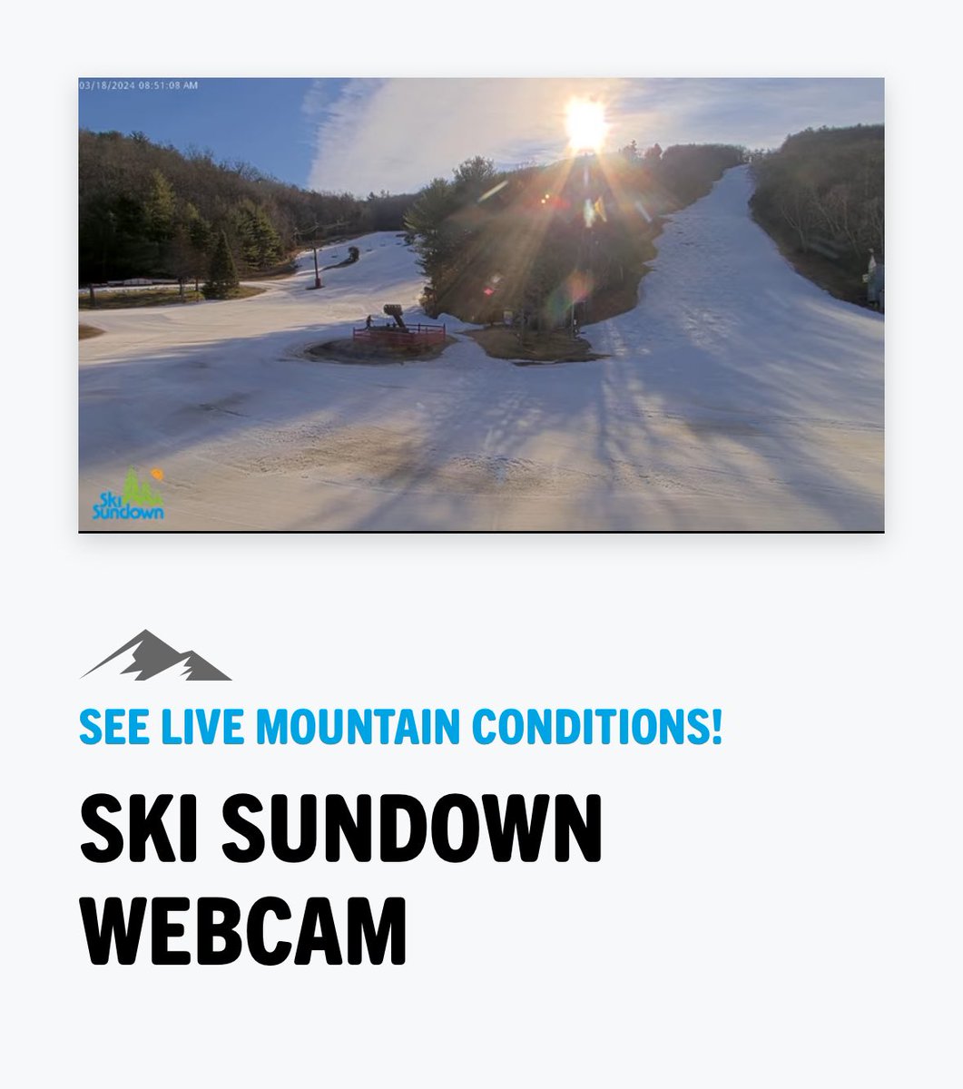 Still Open. Still Lookin’ Good! Check out skisundown.com for live webcam and conditions report.