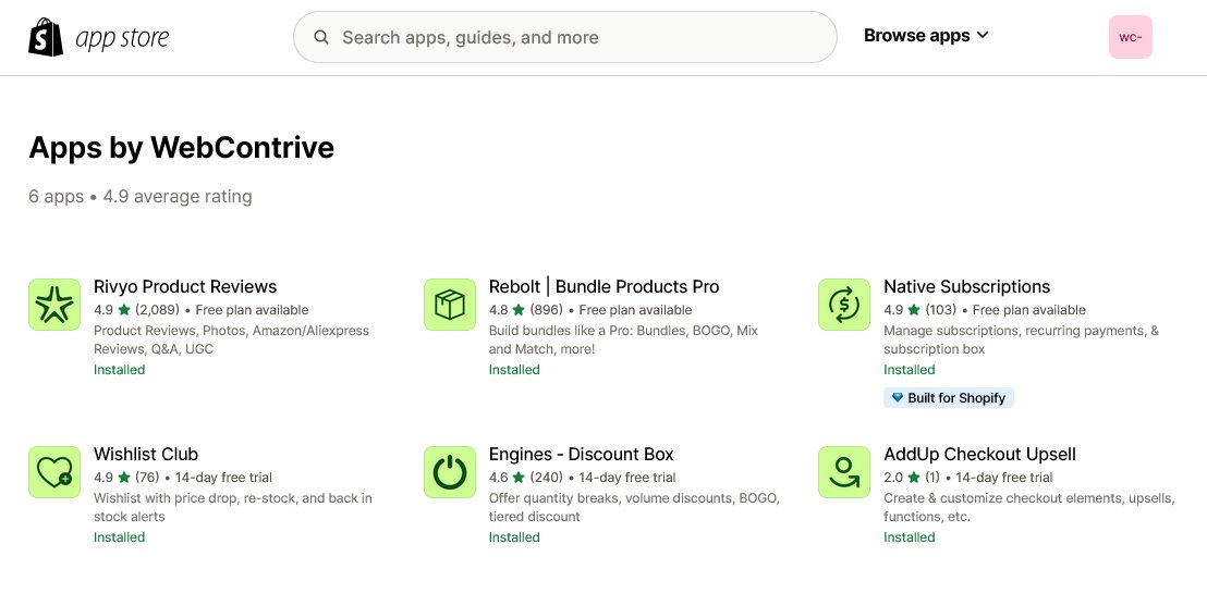 Maximize your @Shopify store sales with WebContrive's apps:

🌟Rivyo Product Reviews 
🎁Rebolt Bundle Products 
💲Native Subscriptions
❤️Wishlist Club 
💰Engines - Discount Box 
🛒AddUp Checkout Upsell 

Try now: apps.shopify.com/partners/webco…

#Shopify #OnlineStore #WebContrive