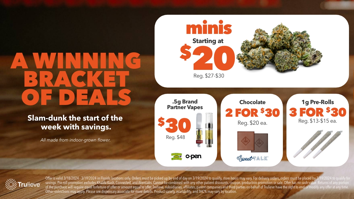 Trulieve's tweet photo. 🏀Join the winning team and score big with our latest deals! 🔥🌿 #GameOn

https://t.co/gdlHz6Kv01 https://t.co/qiurqapoZD