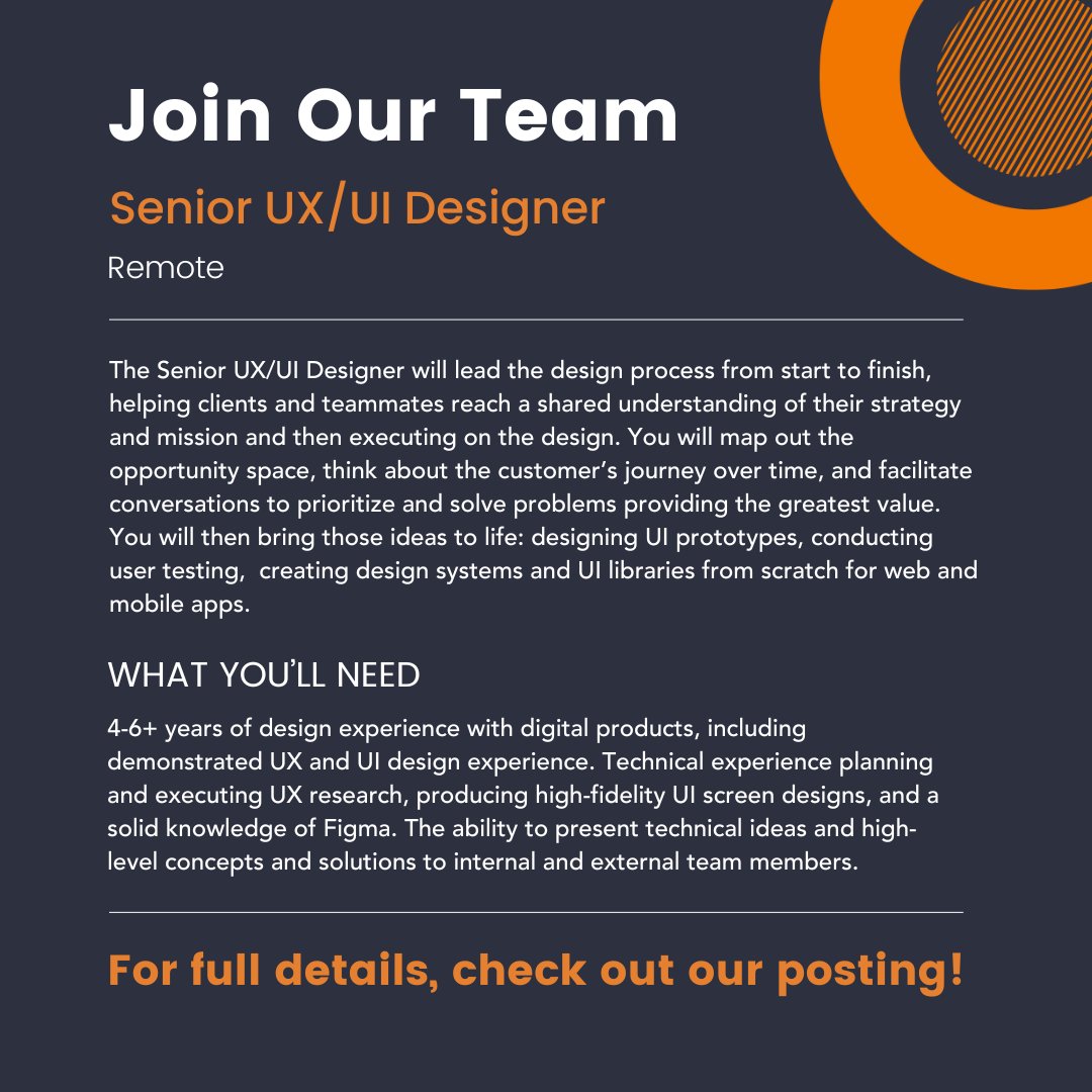 We're hiring! udig.com/careers/job-li… #uxdesign #uidesign