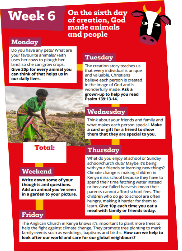 The 6th week of Christian Aid's count your blessings reminder is here!