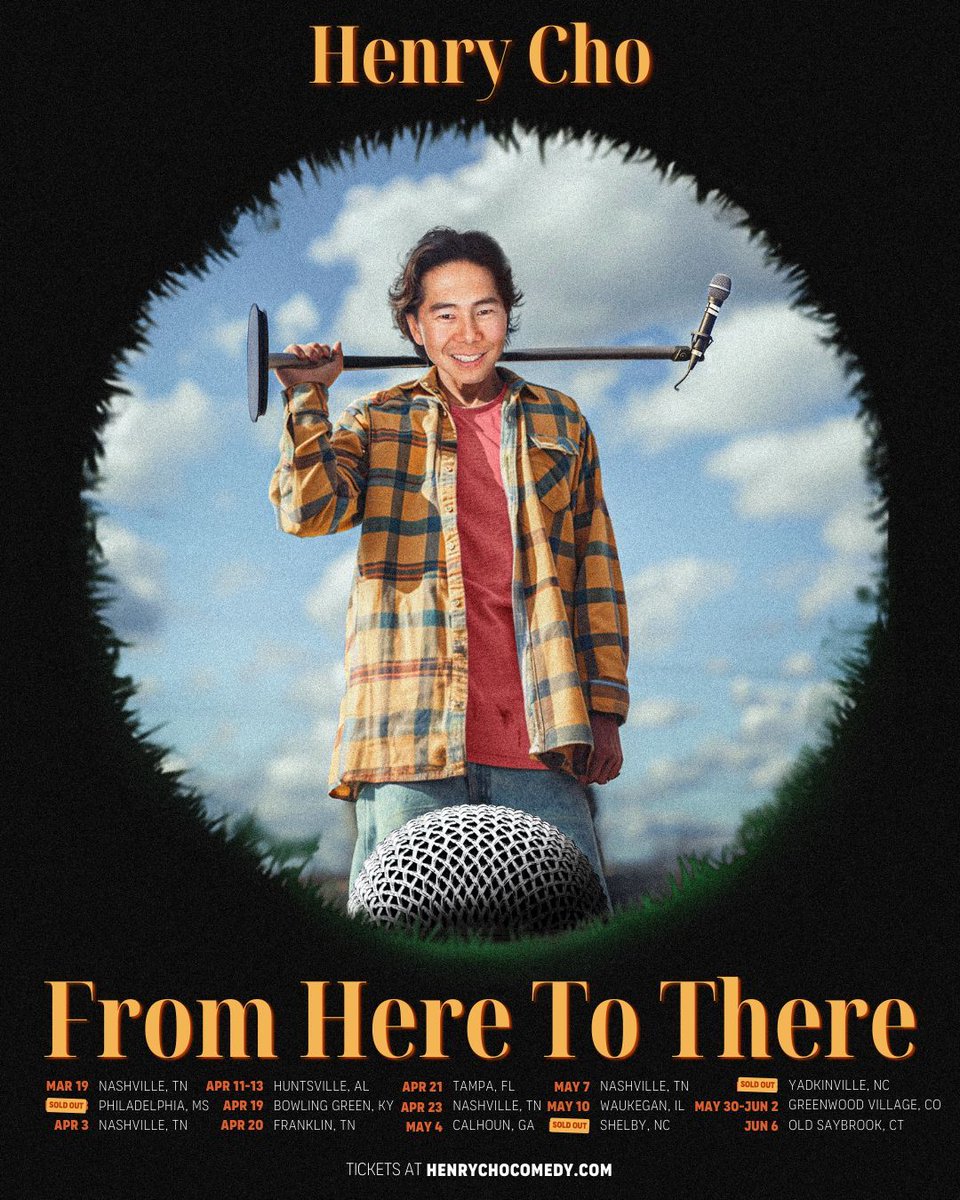 See you tomorrow, Nashville!! 

🎟️Tickets and more tour info at henrychocomedy.com 

#henrycho #standupcomedy #comedyshow