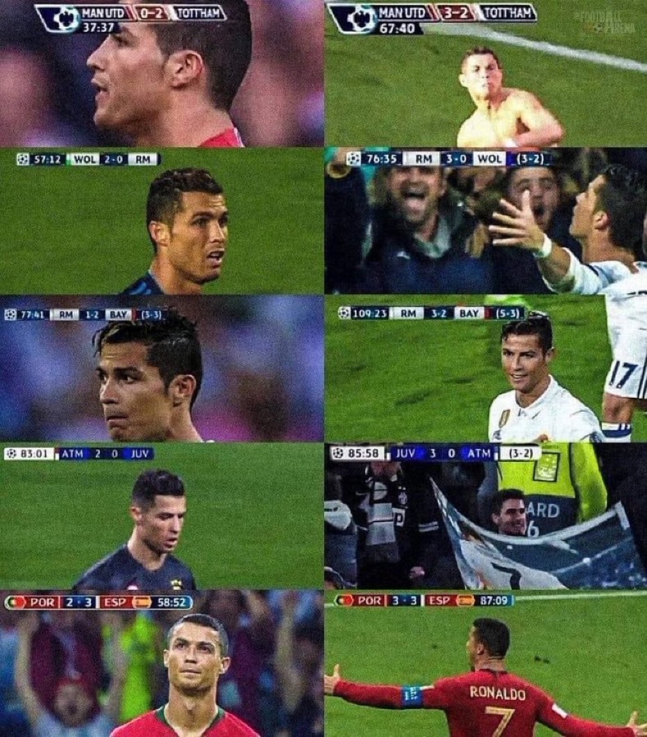 We’ll never see a more clutch player than Cristiano Ronaldo ever.