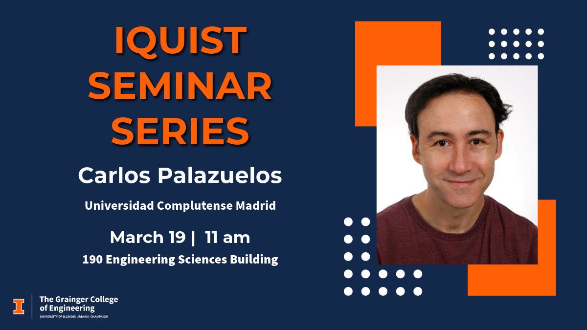 Tomorrow at 11am Dr. Carlos Palazuelos will discuss "Quantum entanglement vs classical communication to play XOR games". 
For more information: linktr.ee/IQUIST
