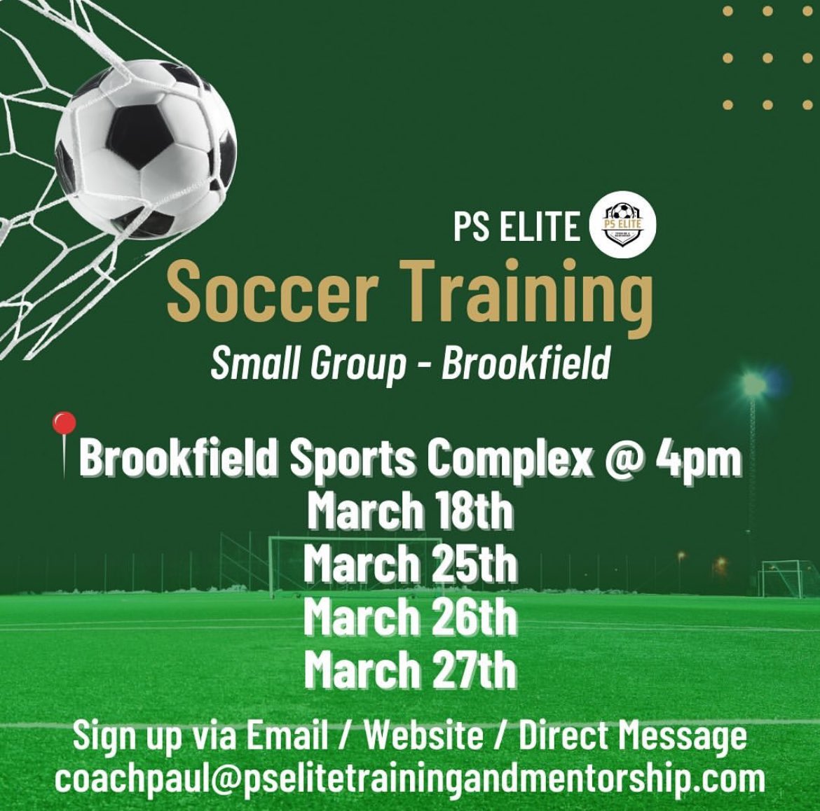 Looking forward to a new training location this evening! Still room for more players! Sign up in link below! forms.gle/mLhvfb9tNPdnGV…