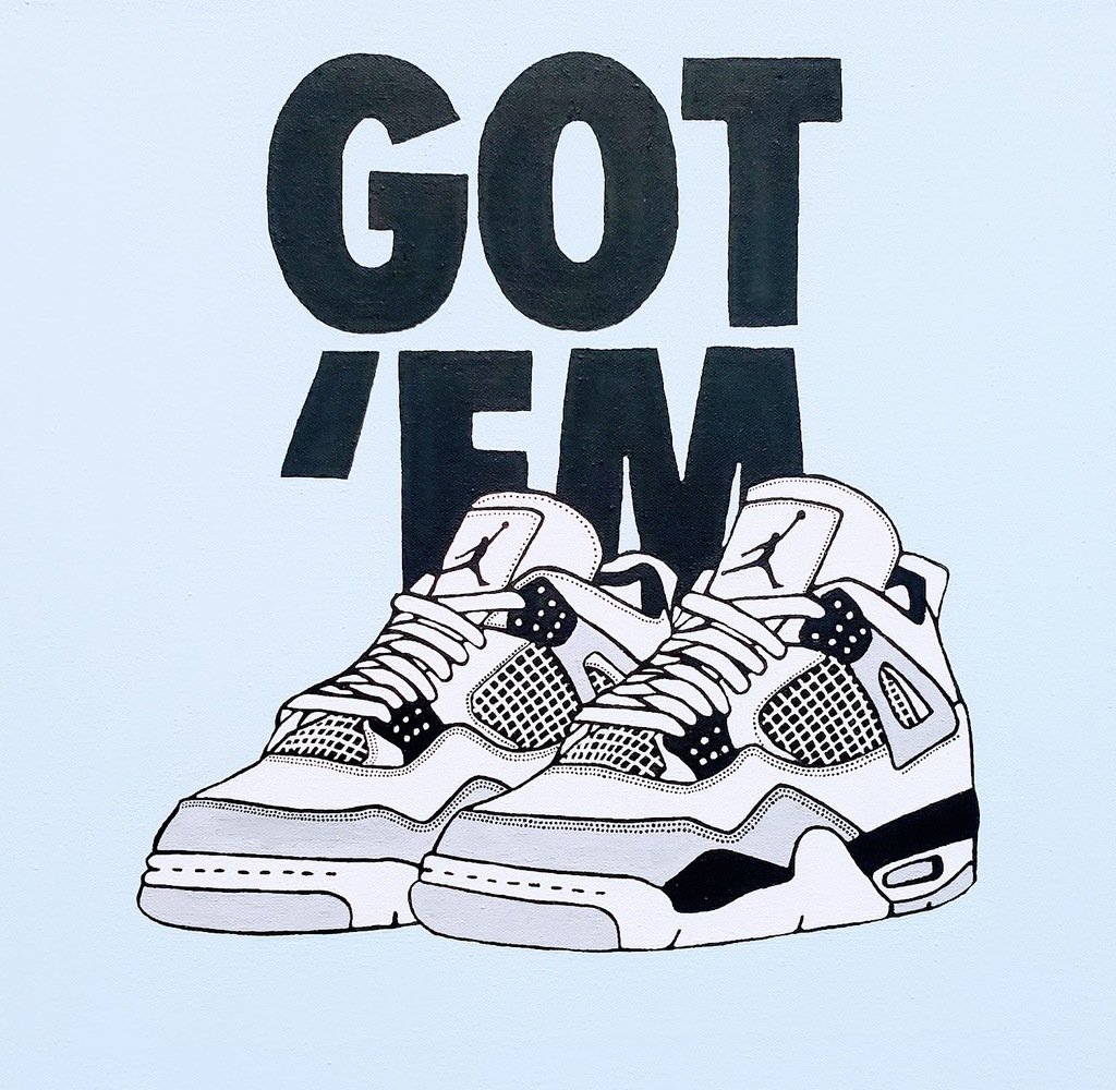 ccs_longhorns's tweet photo. The CCS Senior Artist of the Week is Easton Fries. "Got 'Em"-Acrylic, "Jordan"-Oil Paint, "Plane"-Acrylic, "Nike Shoe"-Pencil, "The Hangover"-Acrylic, "Bucks, Giannis"-Acrylic. Congratulations, Easton! https://t.co/1mjO4Wsq7n