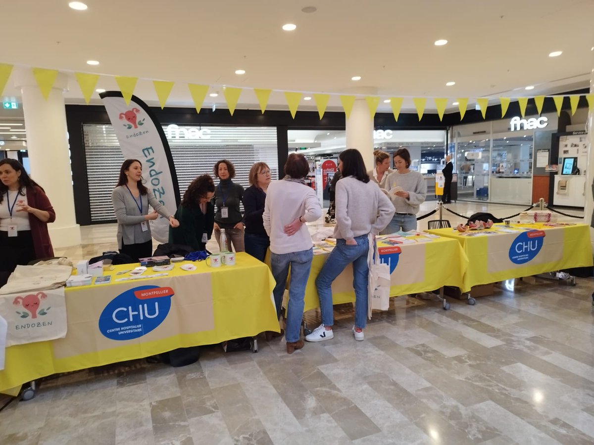 CHU_Montpellier's tweet photo. #RetourEvent πΈποΈ ΓvΓ©nement rΓ©ussi sur l'endomΓ©triose ! ποΈπΈ
Le samedi 02 mars 2024, nos Γ©quipes du CHU ont organisΓ© des stands en partenariat avec ces trois associations (Endozen, EndoFrance, EndoMind) au polygone, devant la Fnac, de 10h Γ 18h avec plus de soixante personnes. https://t.co/POIUtChd21