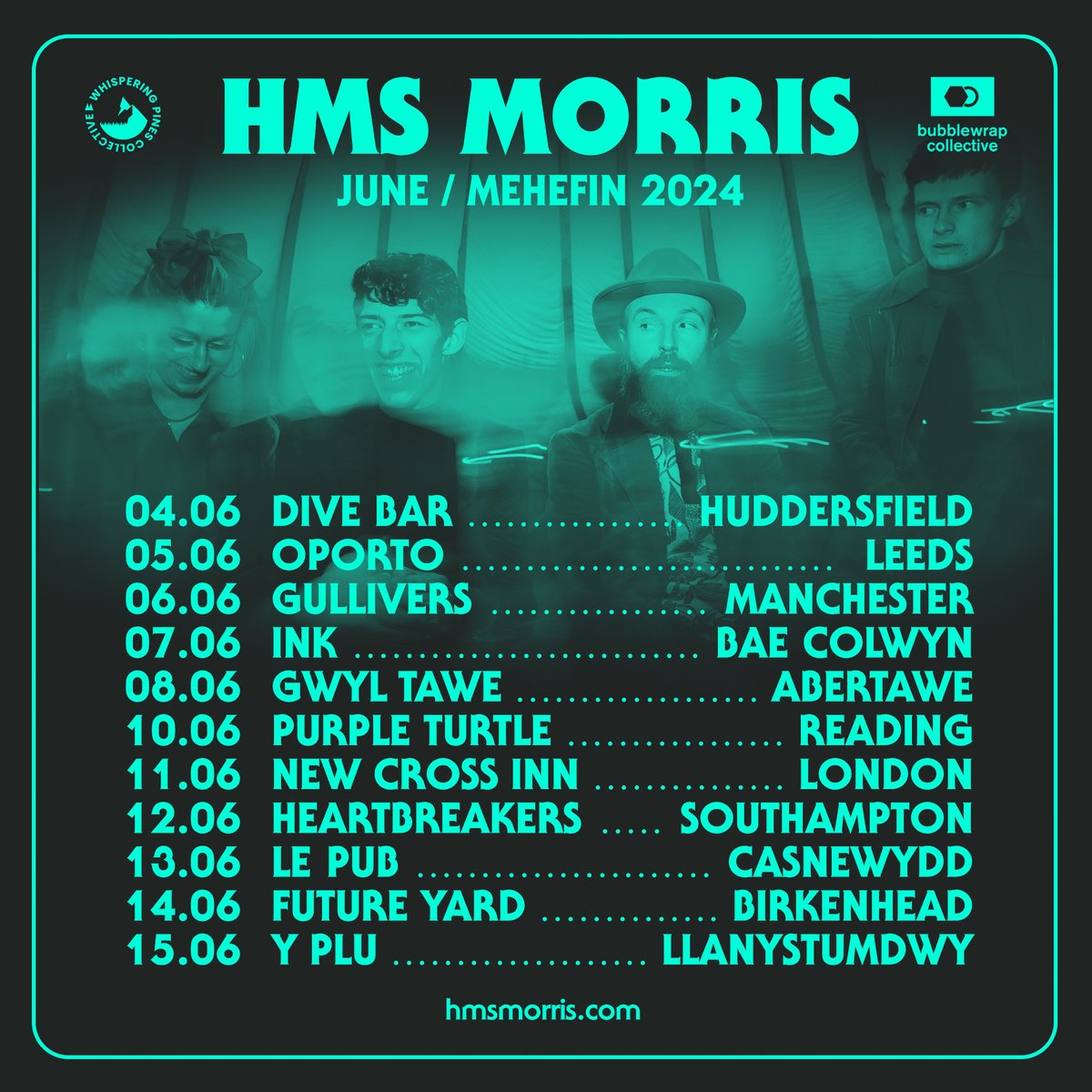 🖤 @HMSMorris on tour this June! / ar daith mis mehefin! 🖤 hmsmorris.com/#gigs