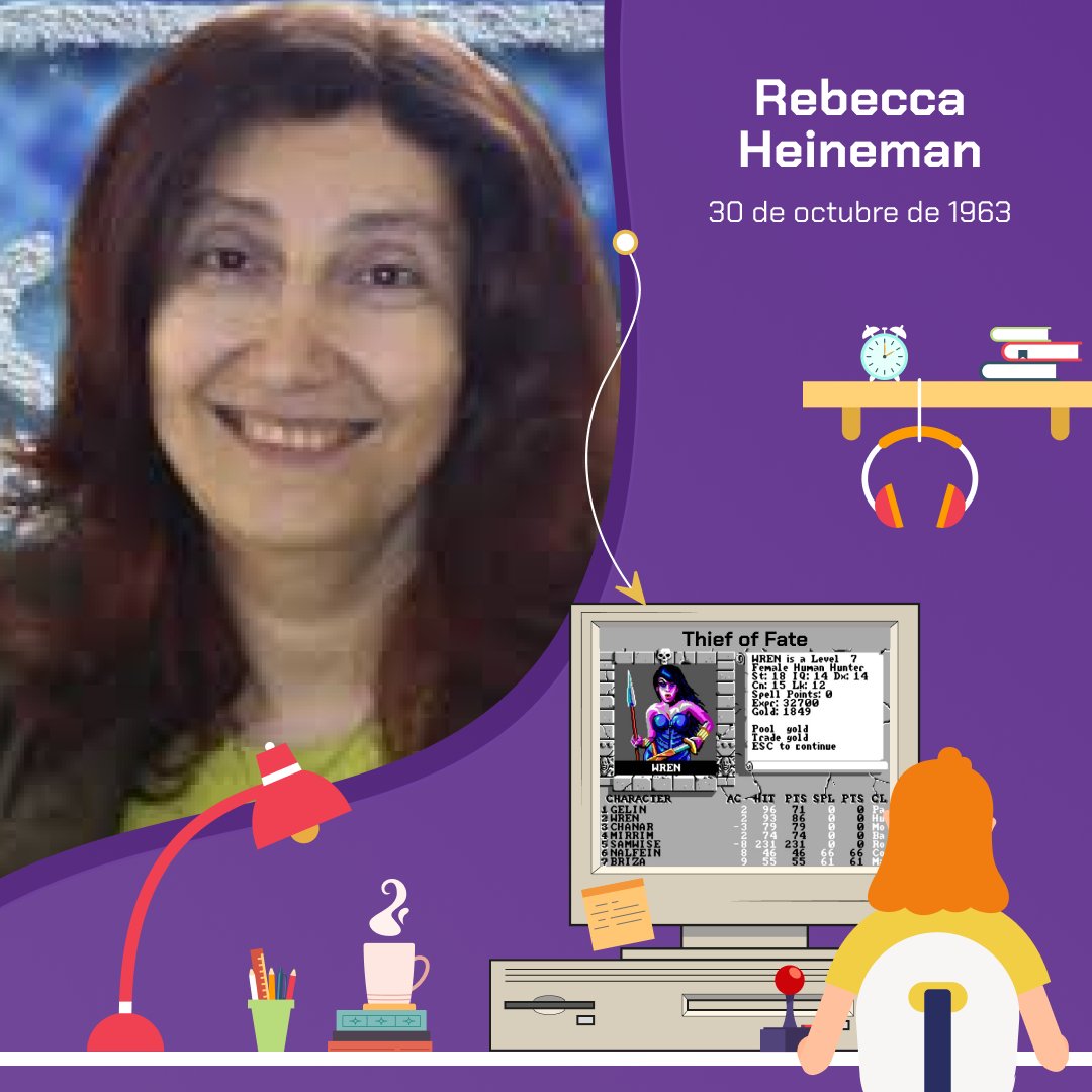 Not only is Rebecca Heineman a game designer and coder, but also an eSports champion. She was the first national video game champion in Space Invaders! 👾

Learn more loom.ly/swnOyiI 📚

#WomensHistory #codinggamesforkids #EdTech #CodingGames
