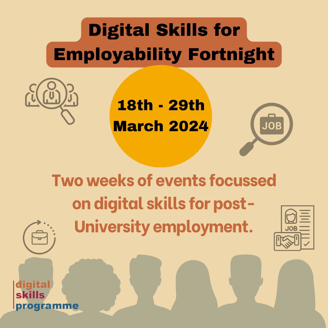 Are you a University of Edinburgh student due to graduate soon? Join the University Information Services for two weeks of events focussed on digital skills for post-University employment. Sign up on their website: ed.ac.uk/information-se…