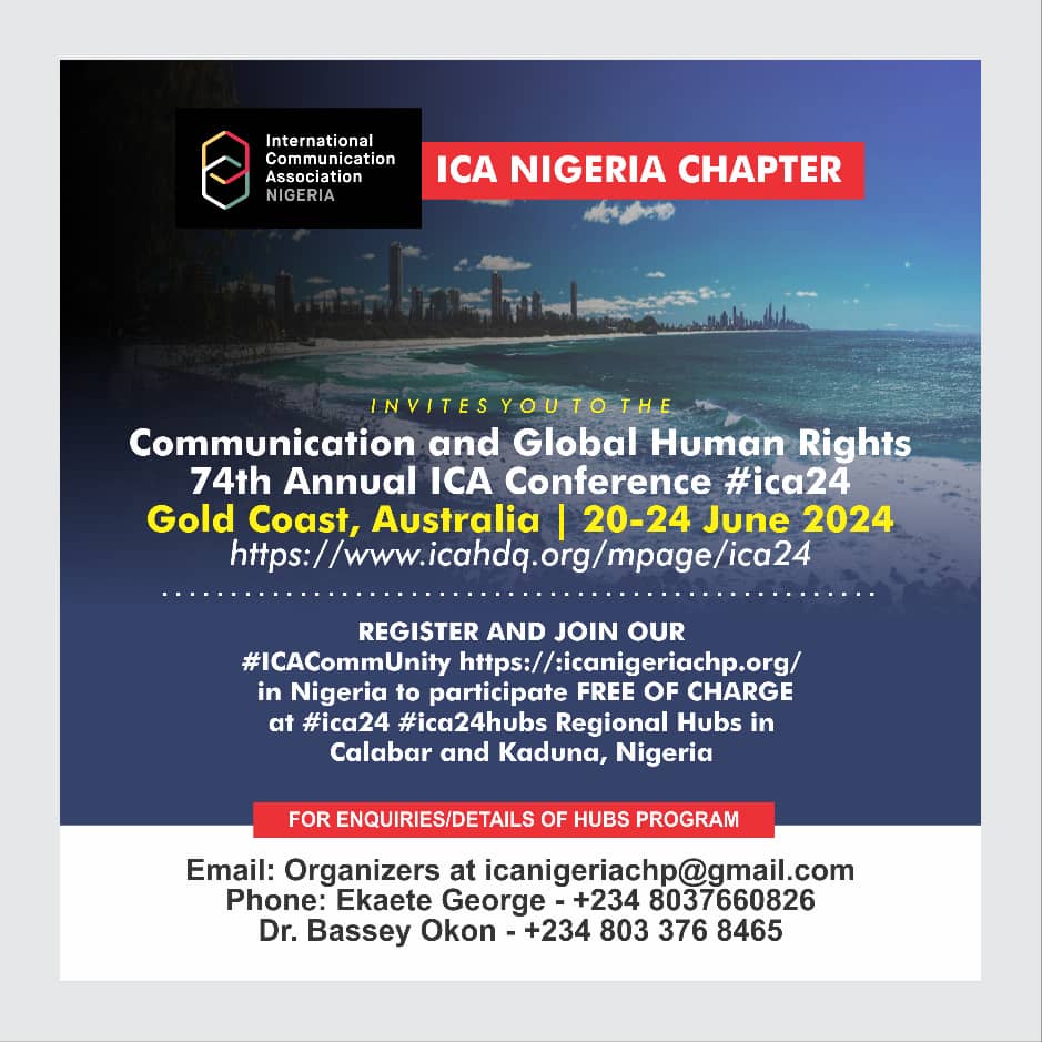 How would you like to experience #ica24 @icahdq Annual Conference this year?

You can register to attend in Gold Coast here:  icahdq.org/mpage/ica24

Or join us at the #ica24hubs regional hubs in Calabar or Kaduna, Nigeria. Updates @ICA22PHCHUB

Contact below for hubs details