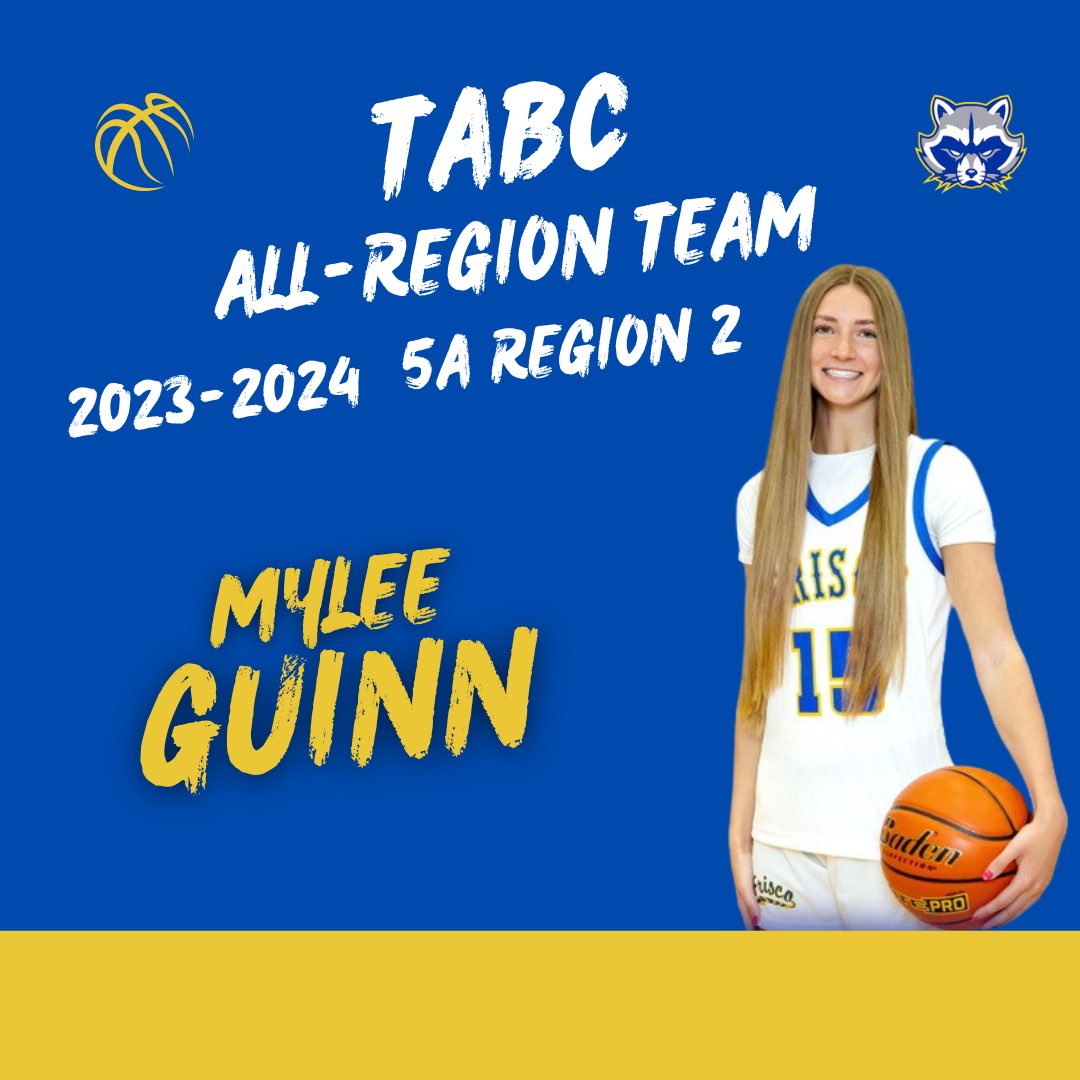 Congrats <a href="/MyleeGuinn/">Mylee Guinn</a> on making the <a href="/Tabchoops/">𝙏𝘼𝘽𝘾🏀📋</a> 5A Region 2 Team! Keep getting better every day and making your teammates better! Proud of you!