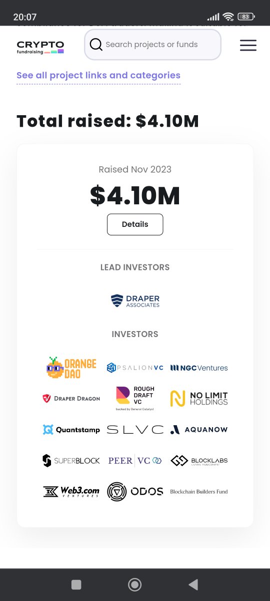 ancandz's tweet photo. The project has raised 4.1M USD, a great number https://t.co/kieplCbQqi
