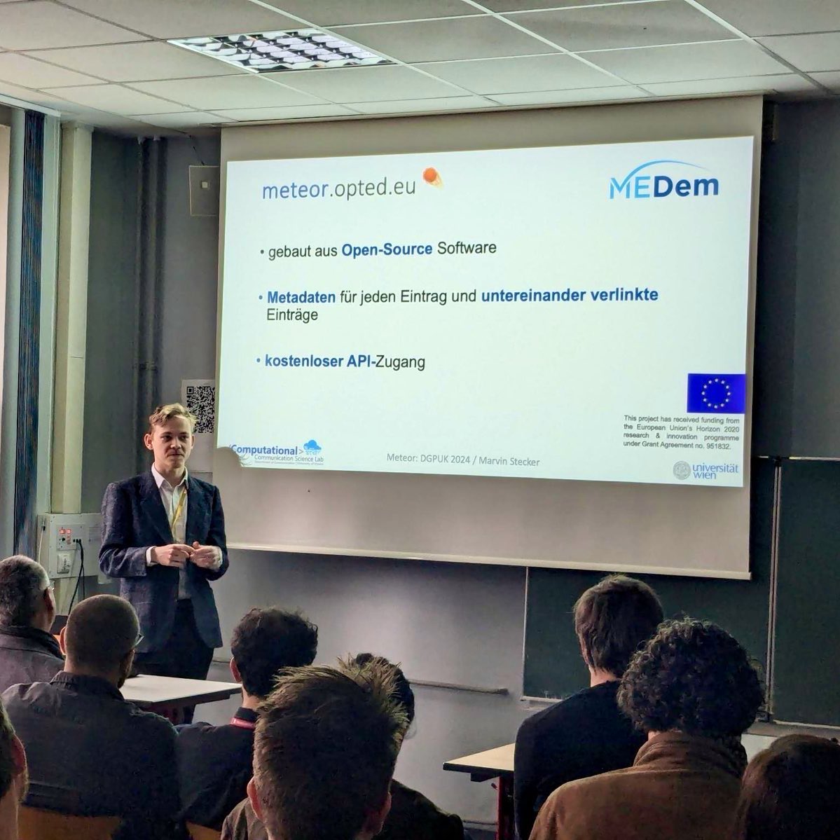 MEDem_ERI's tweet photo. At #DGPUK2024, @marvinstecker presented #Meteor, the inventory of resources for text analysis in the #SocialSciences, a platform developed within @OPTED_H2020 that will soon be integrated in @MEDem_ERI. 
Wanna know more? https://t.co/2Mo5EB2Aj4 https://t.co/Ndh2l4XVz9