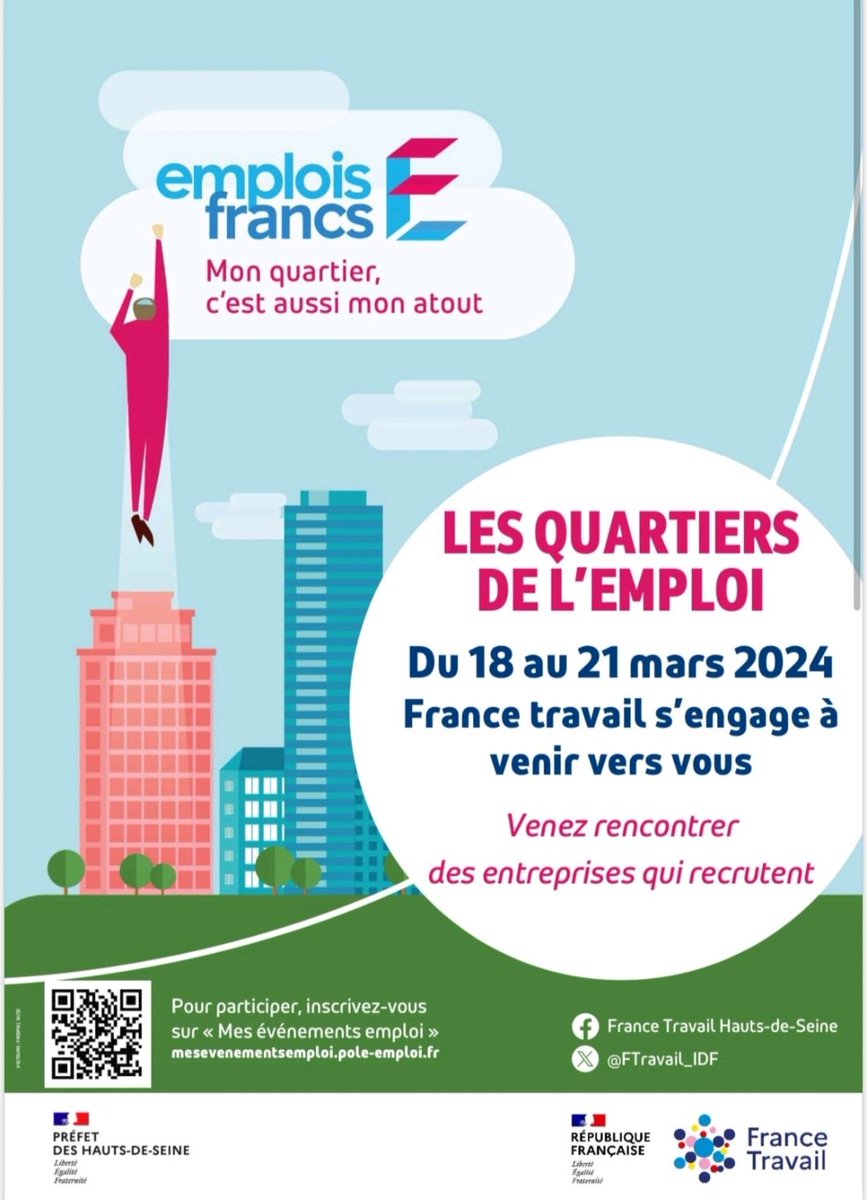📌Avec le soutien de la ville de <a href="/VilledeBagneux/">Ville de Bagneux</a> plusieurs entreprises vont réaliser des jobs dating <a href="/SecuritasFrance/">Securitas France</a> <a href="/Eurofins_AgroFR/">Eurofins Agronomie</a> <a href="/Apef_Services/">APEF</a> <a href="/armeedeterre/">Armée de Terre</a> dans les quartiers prioritaires de la ville💪🏼#bagneux rdv à la salle #paulvaillantcouturier et #fontainegueffier 🗓️
