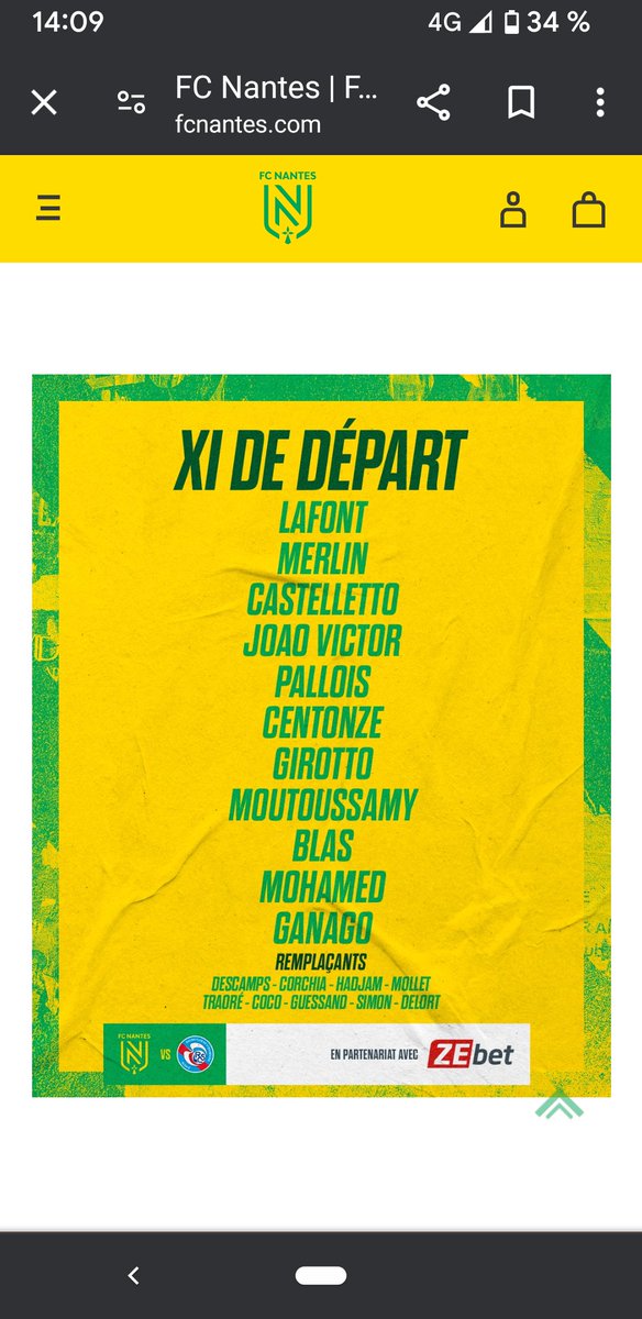 Greg_DG_'s tweet photo. La dernière compo de Kombouare le 7 mai 2023. Moins d'un an plus tard, sur les 20 joueurs présents sur cette feuille de match, 10 ne sont plus au club. #FCN @FCNantes #Komback #FCNantes https://t.co/h3OHL6E1mk