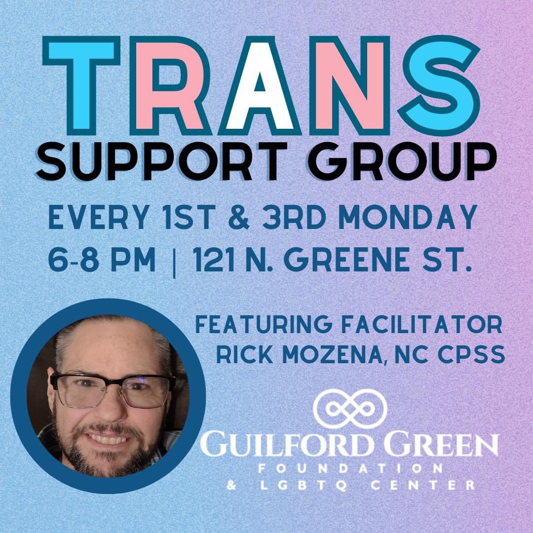 Sincecombahee's tweet image. ✨✨✨#TransSupportGroup✨✨✨ meets every 1st &amp;amp; 3rd Monday, @GuilfordGreen Foundation &amp;amp; LGBTQ Center located at 121 N. Greene St. GSO, NC 27401 with N.C. Certified Peer Support Specialist/Facilitator Rick Mozena. #GuilfordGreenFoundation #Transgender #TransJoy #PeerSupport