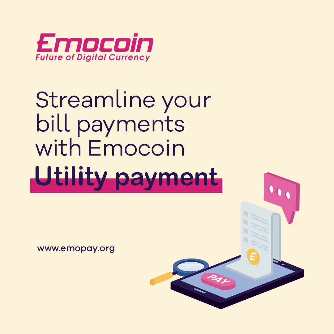 Emocoin Utility Payments leads the way to financial freedom. 💰

Visit 👉 emopay.org

#Emocoin #Convenience #Crypto #cryptocurrency #investment #BillPayments #Emopay #FinancialFreedom #EasyTransactions #EarnPoints #DigitalPayments #SmartFinance #Innovative #Finance