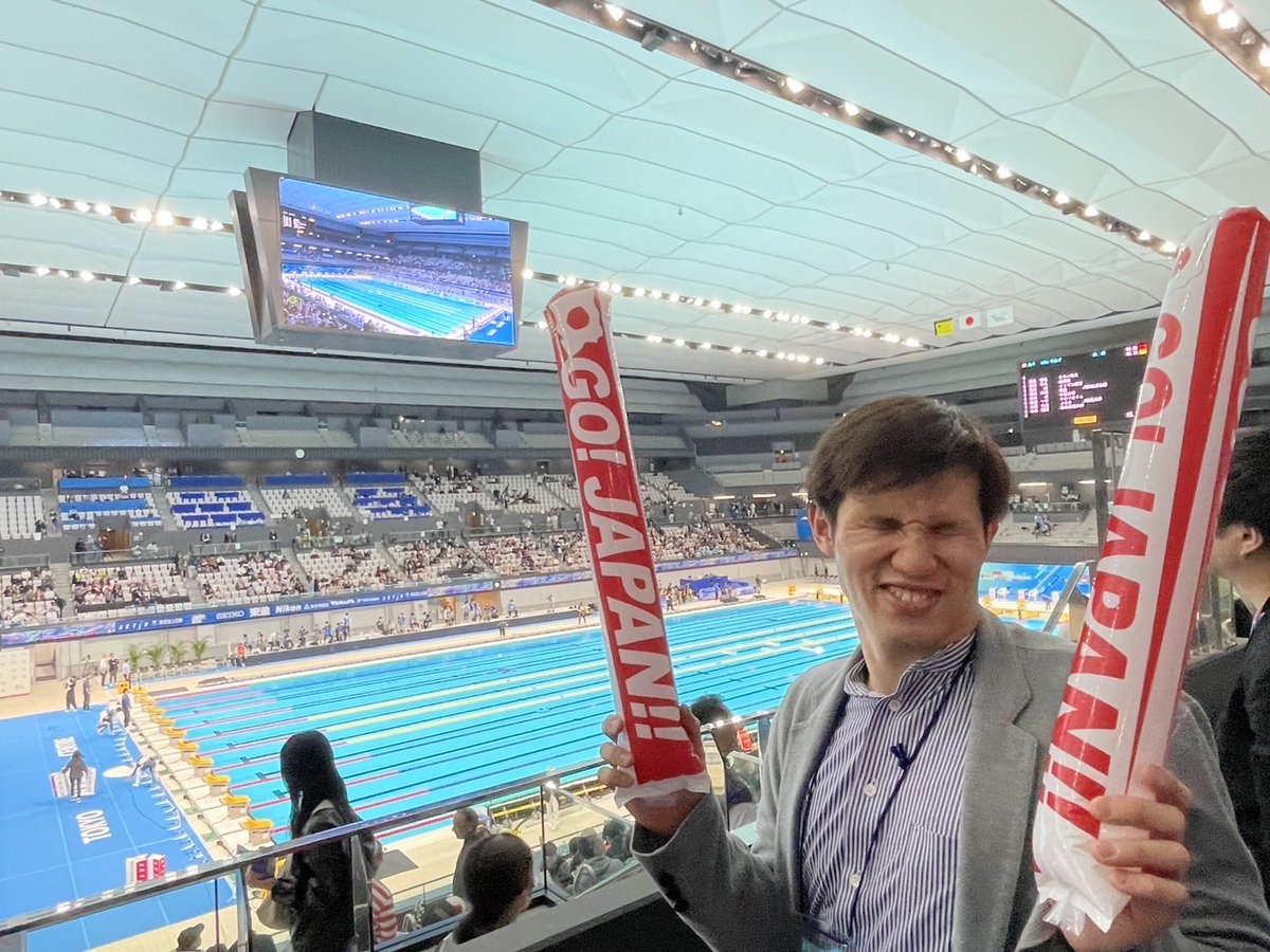 本日は競泳オリンピック選考会を観に行ってきました。痺れるレースを、みなさん本当にありがとうございました。 この緊張感は凄まじい。 明日以降もほんとにほんとにがんばってください！