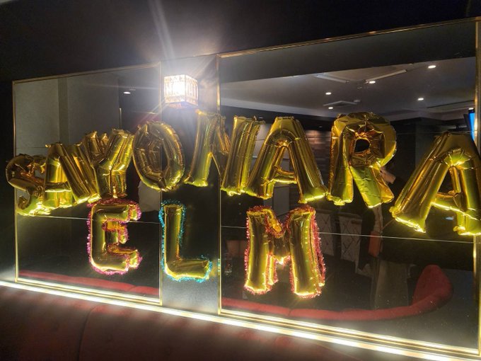 お店ではさよならELM(えび、ラウンジ、もちゃん)と 本日18日バースデーのみおちゃんと23(24ﾘｱﾊﾞ)のももちゃんのバースデーやってますよ✨🍾 待ってます！ https://t.co/gqlzW