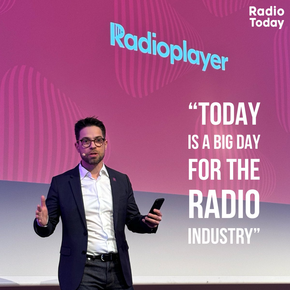 CEO of Radioplayer, Yann Legarson is talking about the importance of radio being altogether in one place with <a href="/rpworldwide/">RadioplayerWorldwide</a> - and is teasing a big announcement coming up before the end of this session #RDE24
