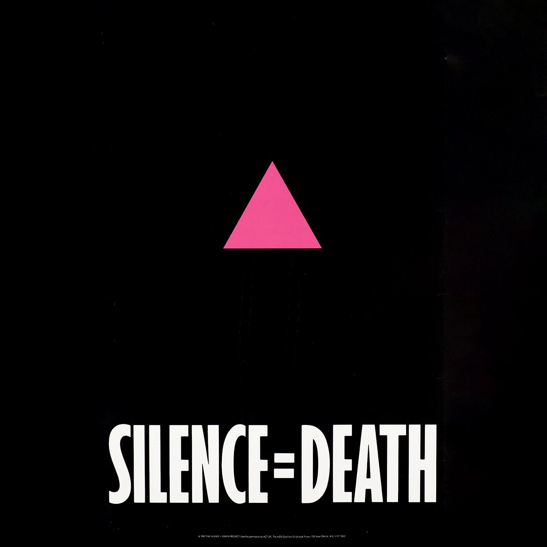 Stealing from Nazis gone wrong = best protest symbol

The iconic #SilenceEqualsDeath poster is one of the most successful protest art/ design ever, is actually a design error when appropriating a nazi symbol.