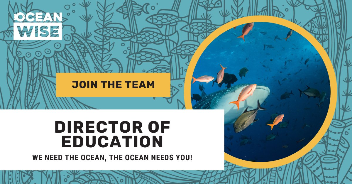 We're #hiring a Director of Education with a passion and commitment for ocean conservation and education. Candidates are able to work remotely but should be based in Canada. Visit bit.ly/3vyiAnZ to learn about this amazing opportunity. #hiring #jobsearch #hiringnow