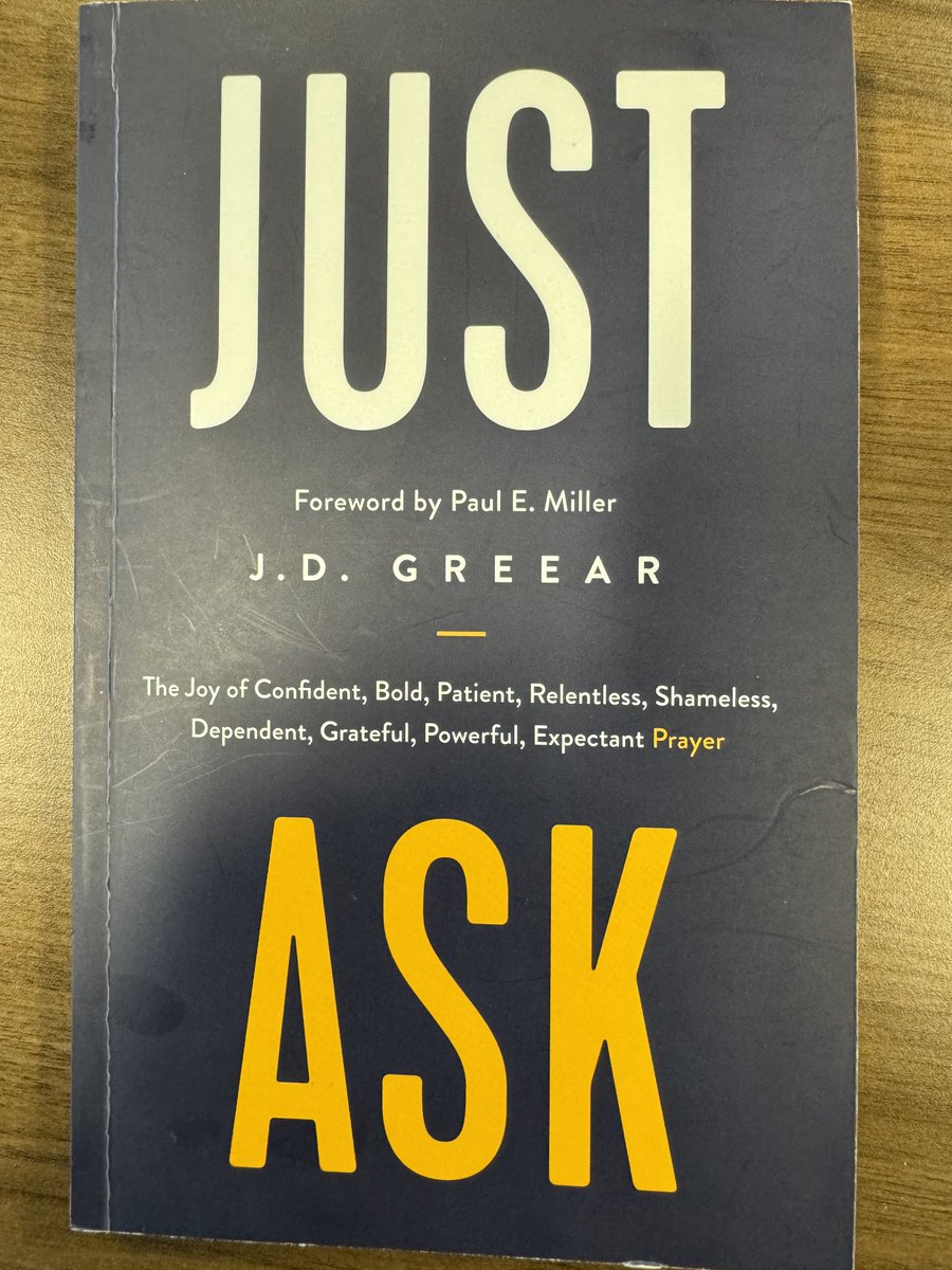 ⁦@jdgreear⁩ dissects the Model Prayer… a.k.a. The Lord’s Prayer in this QUALITY book. Just Ask is about a conversation, or what should be a daily, hourly or half hour practice of all. Strong read from J.D. here.