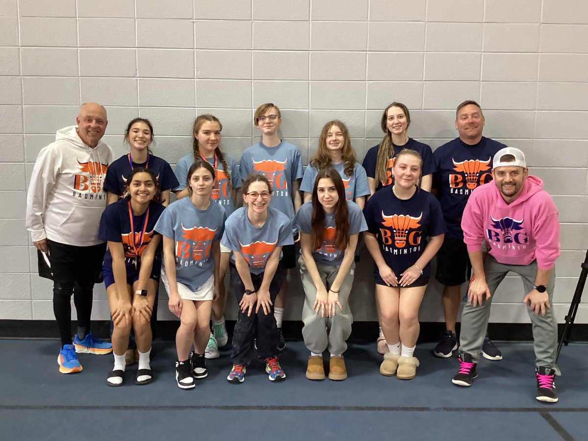 Bison Badminton finish the week with a bang at the 
KD Invite at BG. Great competition and all hardware was EARNED!
Mia and Maahi take a bite out of their 3rd place medals and Nastiya has an unbelievable week culminating with the taste of Silver!
Knucks Up BG Badminton!