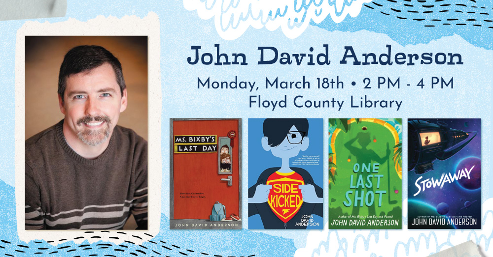 NAFCPL's tweet image. Join us this Monday, March 18th at 2 PM for a talk by author John David Anderson! Learn about the importance of storytelling and the keys to being a great storyteller. We'll also have fun STEM stations for kids to design their own superhero and build a LEGO spaceship!