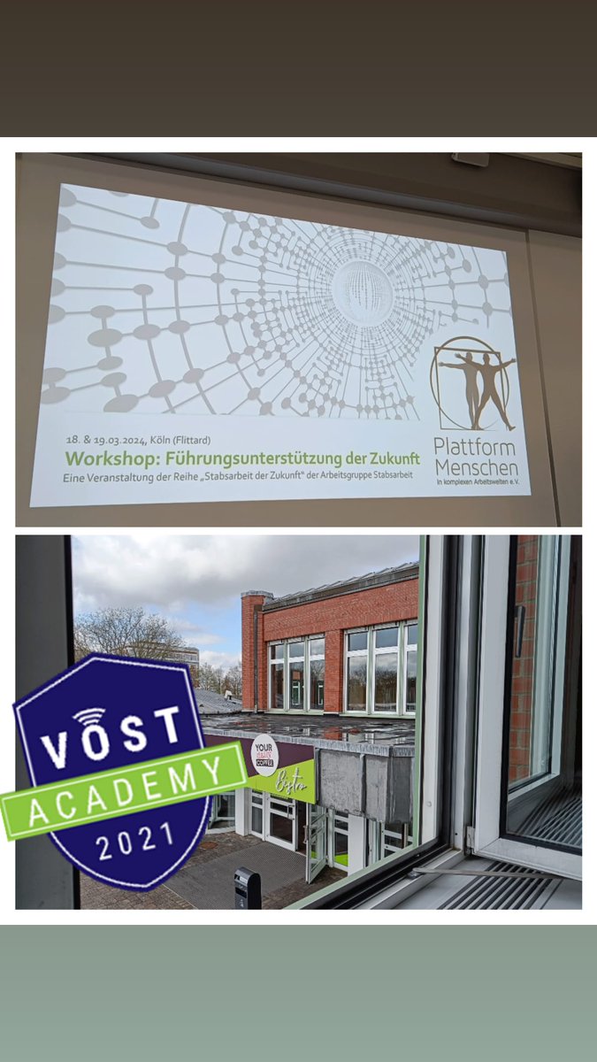 #vostacademyon
In Köln findet der Workshop Stabsarbeit der Zukunft der Plattform "Menschen in komplexen Arbeitswelten" e.V. statt und Alexandra, Markus und Erik lauschen vielen spannenden Themen! #VOSTacademy #VOST #WeAreVOST #Stabsarbeit24 #Stabsarbeit #führungsunterstützung