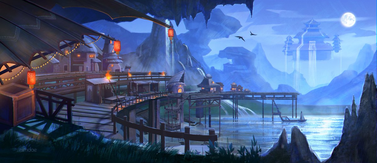 niimdae's tweet image. sketch vs final #environment #sketchvsfinal