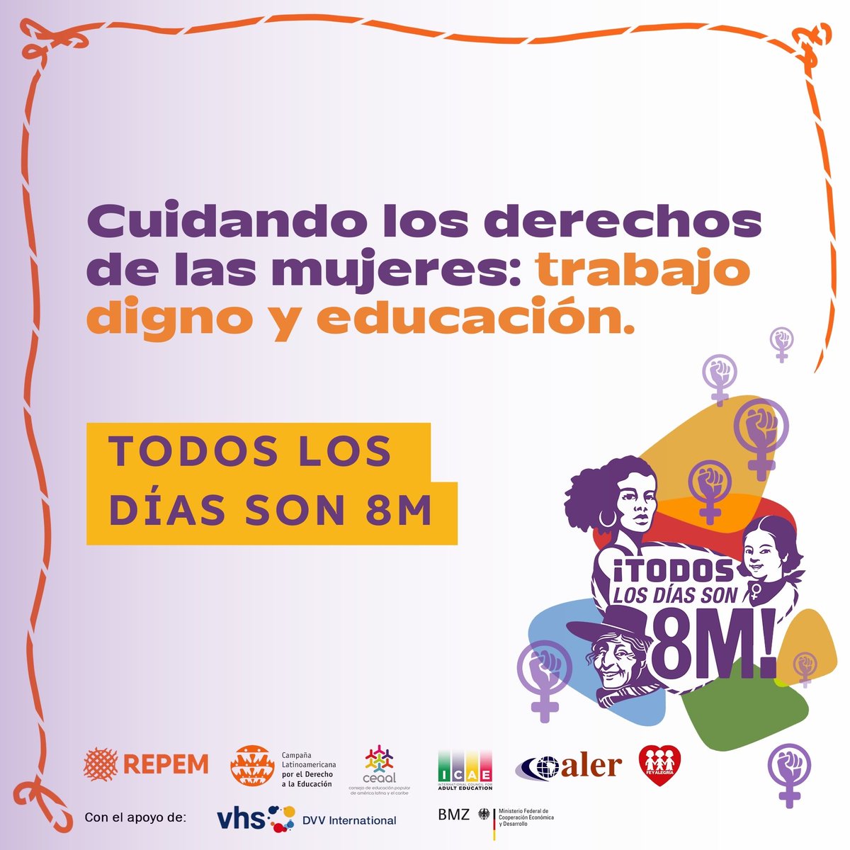 redclade's tweet photo. #DestaqueCLADE

📍 Cuidando los derechos de las mujeres: trabajo digno y educación. Todos los días son #8M

La Plataforma de Redes Regionales por la Educación de Personas Jóvenes y Adultas (#EPJA) en el marco del #8M hace un llamado a los Estados.

https://t.co/xquMwj8E43 https://t.co/FP3XYgQQhe