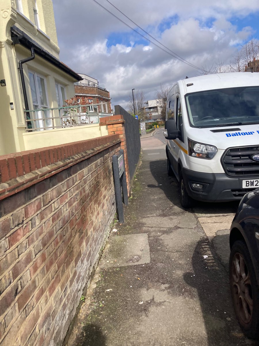 No space for me to push my nans wheelchair through. <a href="/LewishamCouncil/">Lewisham Council</a> why are Cars allowed to park on the pavement??? St Norbert road is such a state  <a href="/Crofton_Labour/">Crofton Park Labour</a>
