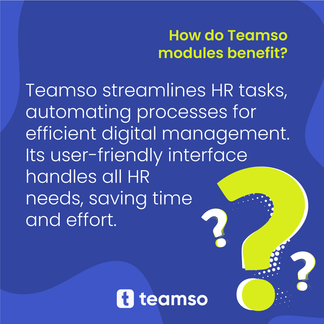 teamso_com's tweet photo. 🤔💡 If you're wondering how Teamso modules benefit, here's the answer. Join Teamso now! 🚀
#HRTech #digitalizing #Teamso #JoinTeamso https://t.co/rMZhqcUzfd