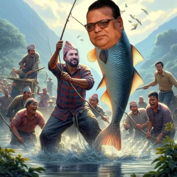 ठूलो माछा बल्ल पर्यौ माकुरी जालैमा,
धन्यवाद प्रचन्ड गठे सरकार🖐️🖐️