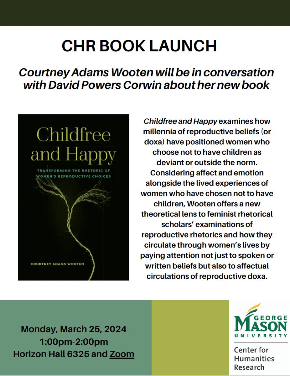 Join us next Monday, March 25 for a CHR book launch!