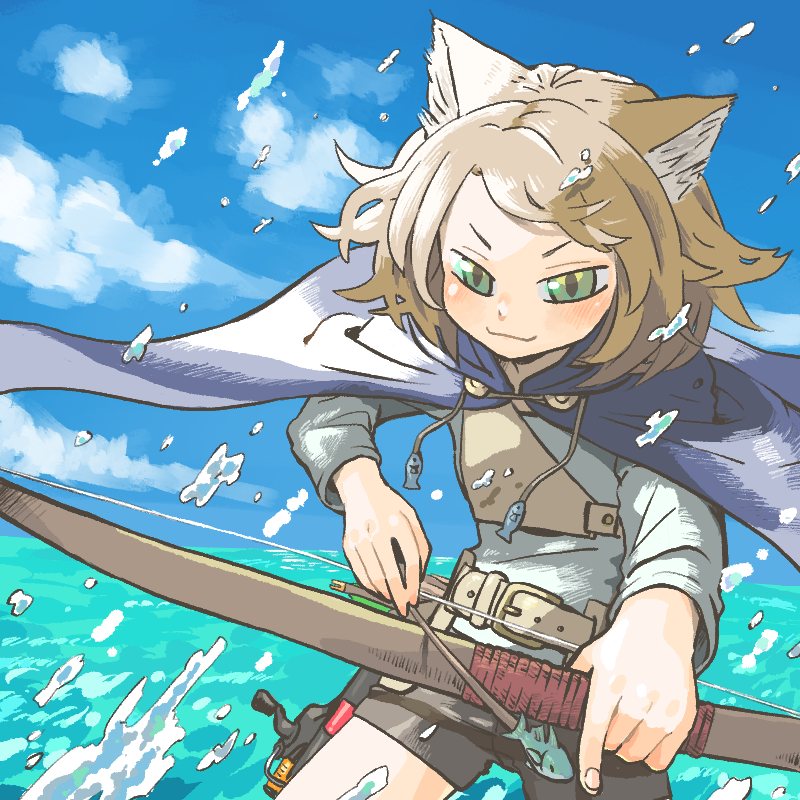 「おさかなハンター 」|hyonのイラスト