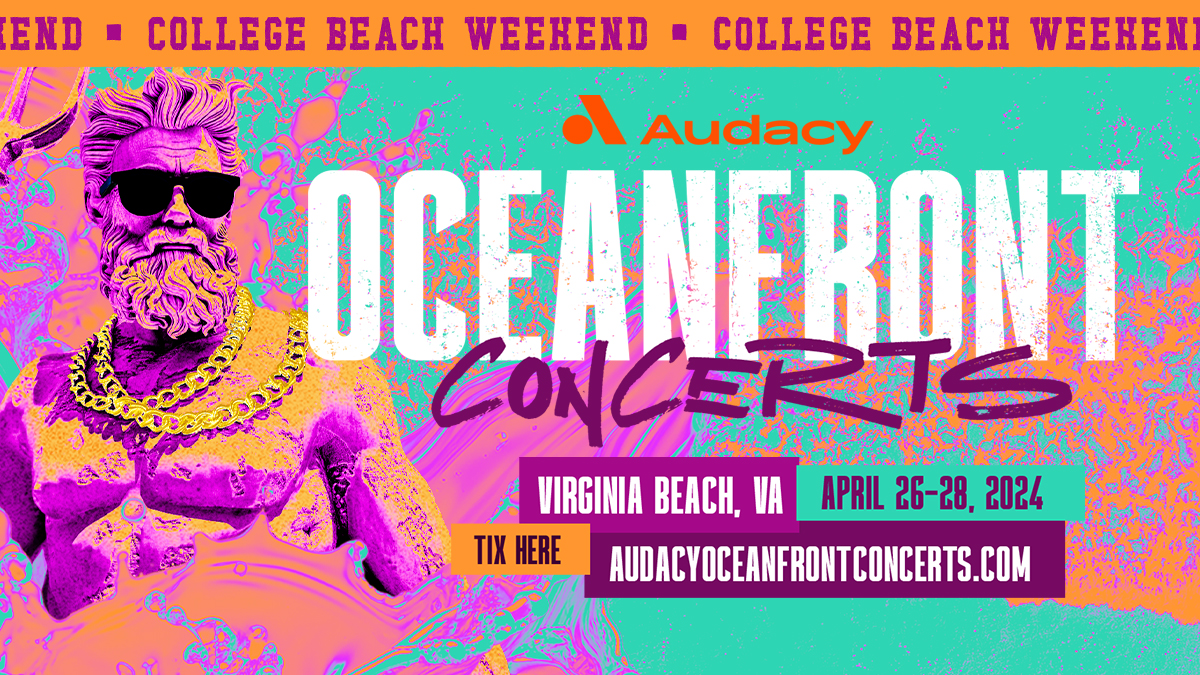 TheNew1013's tweet photo. @audacy Oceanfront Concerts returns to VA Beach to celebrate College Beach Weekend April 26th-28th. A full weekend of music w/performances from @therealjuicyj, @nlechoppa1, @teegrizzley, @_Skillababy, @310_Babii, &amp; @Shordie_Shordie! Tix on-sale Wed 3/20 at https://t.co/IKM8c8uC7I https://t.co/iABJHUJnL3