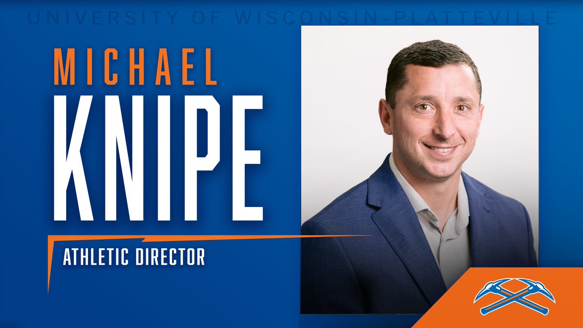 Pioneer Nation, please help us in welcoming our next athletic director, Michael Knipe to the Pioneer Family!!! 🔶⛏️🔷 Read more about Knipe at: letsgopioneers.com/general/2023-2… #uwp #uwplatteville #platteville #swingtheaxe #wiac