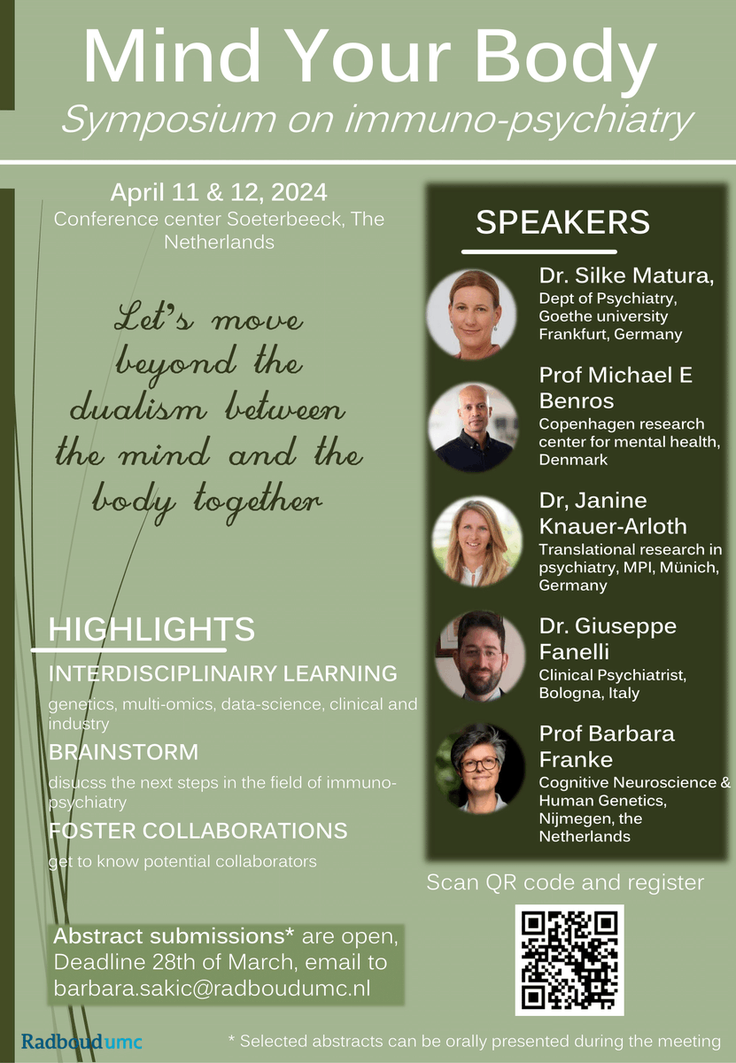 💡 Join the Symposium on Immuno-Psychiatry, dedicated to exploring the interplay between immunological and metabolic processes in the body and their profound impact on the brain.

🔎 Learn more: braincouncil.eu/event/mind-you…