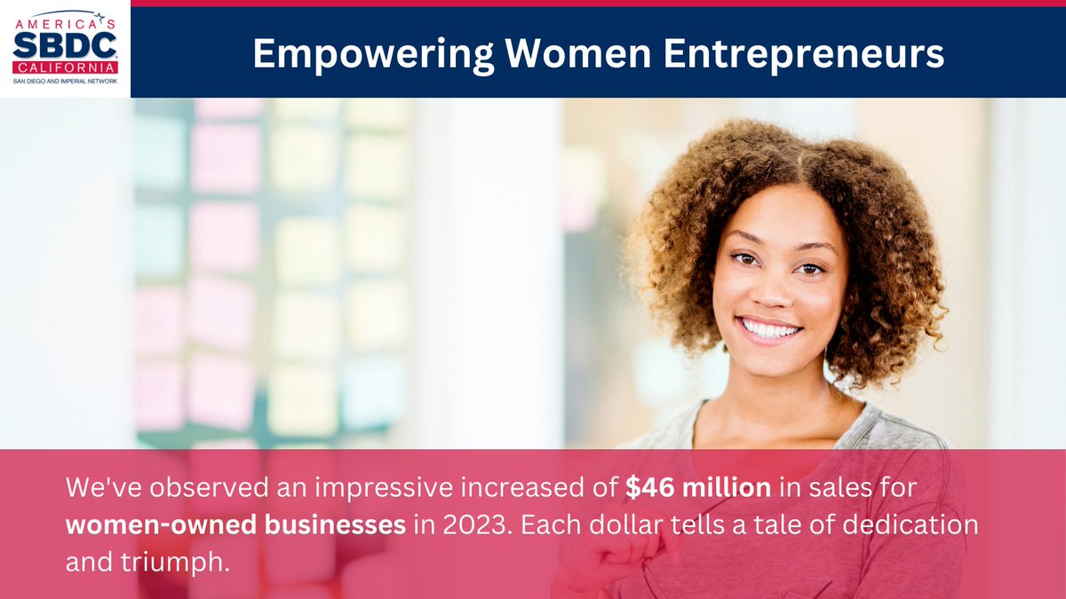 Empowering women in business! Let's recognize the contributions of women-owned businesses that strengthen our local economy. Tag your favorite women entrepreneurs in San Diego and Imperial County! 

#SupportWomenOwned #WomensHistoryMonth