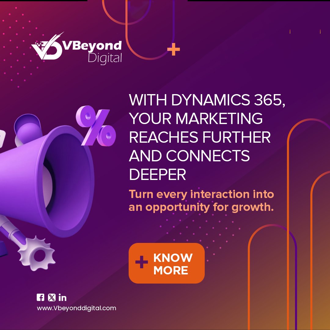 VBeyond_Digital's tweet photo. Elevate your marketing game with #MicrosoftDynamics365 ​

Achieve unmatched personalization for diverse audiences across all channels. ​

Activate customer journeys effortlessly from one place, making every strategy hit the mark. ​

#ScaleWithPrecision #MarketingInnovation https://t.co/OYwiFU8vmc