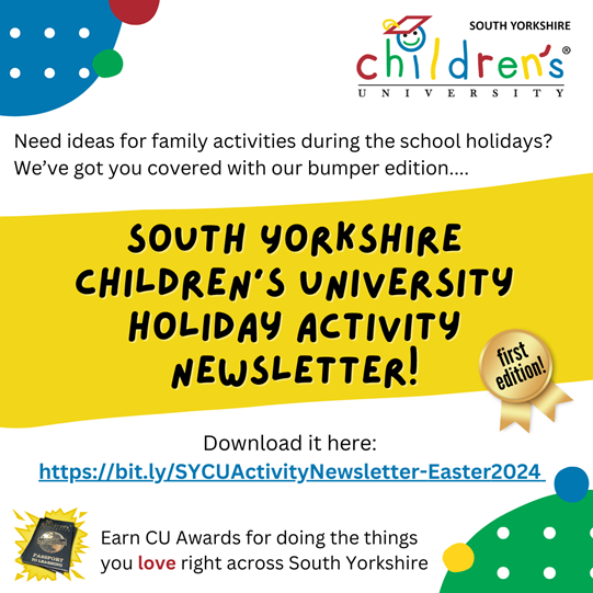 Come earn some Childrens University credits by participating in our Healthy Holiday Sessions at @JosephLockePS  & @sheffieldlibraries this Easter
Booking is essential and spaces are filling fast!
To book simply scan the QR Codes on our flyers in the link:
#schoolholidays2024 #fun