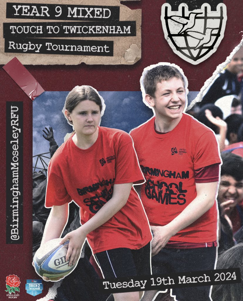 Excited for this one tomorrow. Year 9 Mixed Touch Rugby. A great opportunity for our students to experience a different sport @MoseleyRugbyFC. #Touch2Twickenham @ERSchoolsTouch @CockshutHillSch @Summit_LT