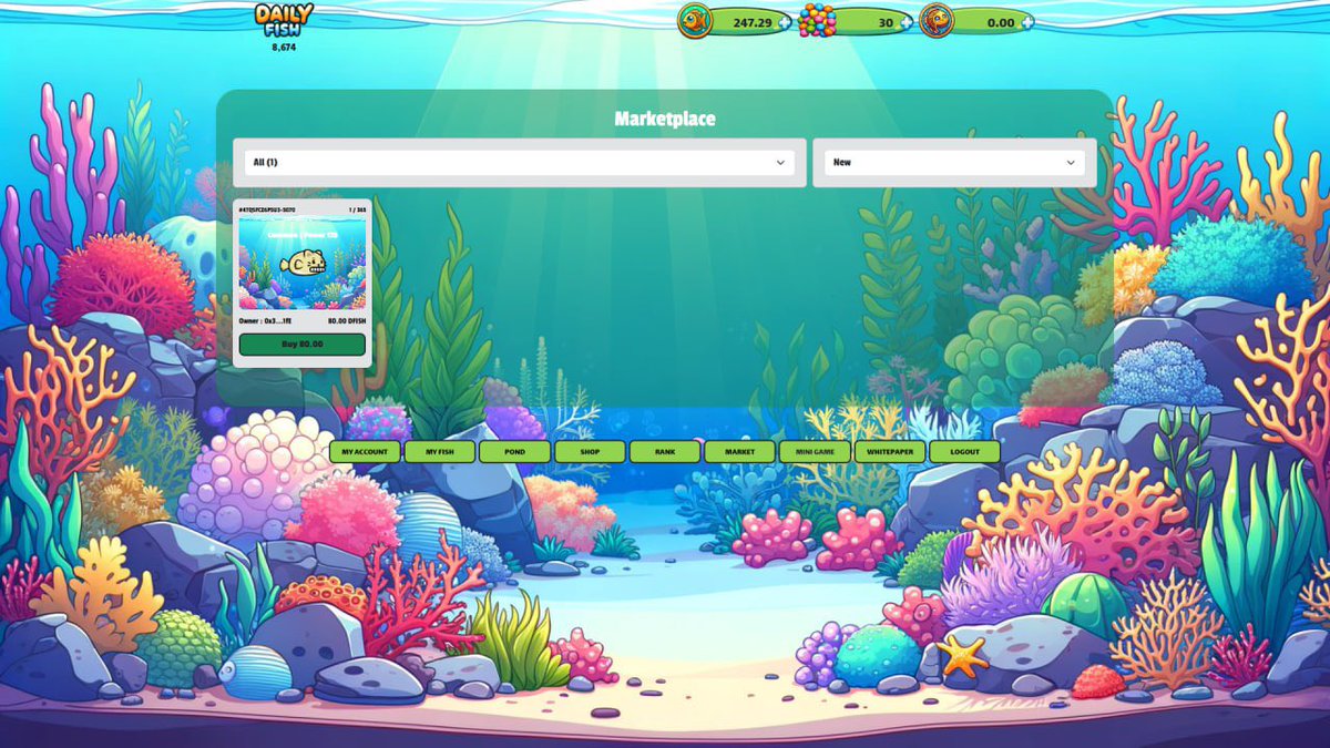 ✅Update Marketplace Complete✅

more details: t.me/DailyFishGroup

#dailyminer #c2e #bsc #binance
