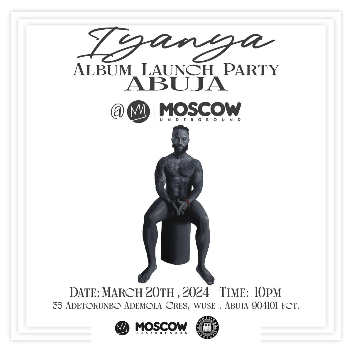 Iyanya's tweet photo. ABUJA LETS GET THE PARTY STARTED 🎵🫶🏾

MOSCOW UNDERGROUND ABUJA 🔥 https://t.co/YfW6FbRXVj